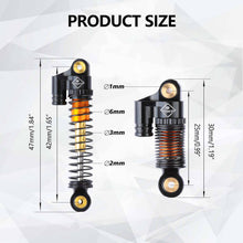 FEDCO FCX24 Shocks 43MM Long Travel Shock Absorber With 48.5MM Steering Links Set For FMS FCX24 Upgrades 1/24 RC Crawler