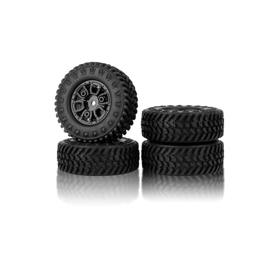 FEDCO FCX24 Wheels and Tires 1.0 Beadlock Wheels 50MM Soft Sticky Tires