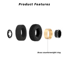 FEDCO FCX24 Wheels and Tires 1.0 Beadlock Wheels 50MM Soft Sticky Tires