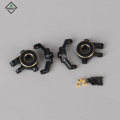 FEDCO Brass Steering Knuckles With Caster Blocks C-Hubs Set For TRX4M Upgrade Parts 1/18 RC Crawler