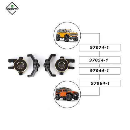 FEDCO Brass Steering Knuckles With Caster Blocks C-Hubs Set For TRX4M Upgrade Parts 1/18 RC Crawler