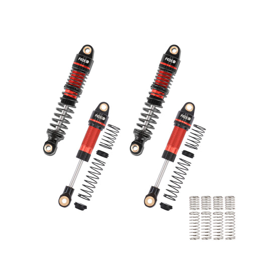 FEDCO DSS18 Shocks 51MM Oil-Filled Dual Spring Shock Absorber CNC Long Threaded Oil Damper With Spring For TRX4M Upgrades 1/18 RC Crawler