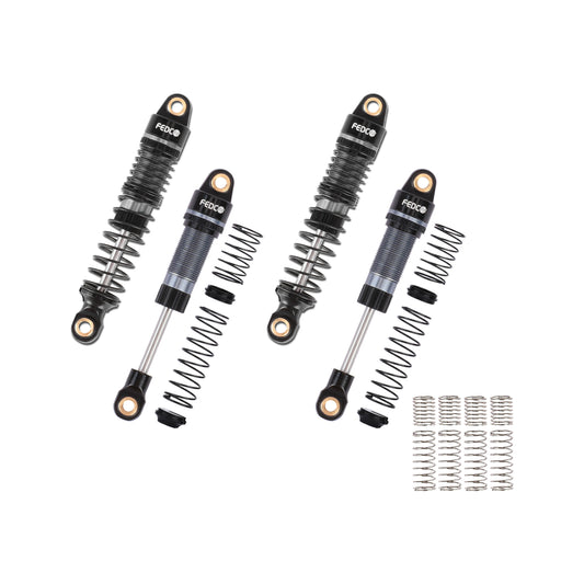 FEDCO DSS18 Shocks 51MM Oil-Filled Dual Spring Shock Absorber CNC Long Threaded Oil Damper With Spring For TRX4M Upgrades 1/18 RC Crawler