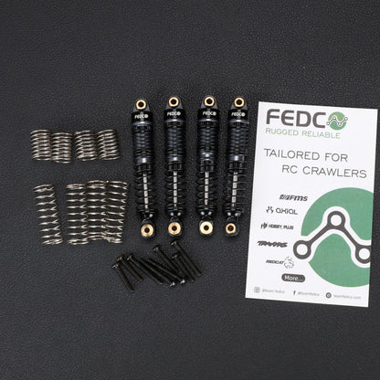 FEDCO DSS18 Shocks 51MM Oil-Filled Dual Spring Shock Absorber CNC Long Threaded Oil Damper With Spring For TRX4M Upgrades 1/18 RC Crawler