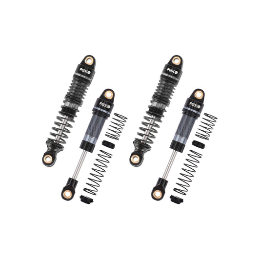 FEDCO DSS18 Shocks 59MM Dual Spring Oil-Filled Shock Absorber CNC Long Threaded Oil Damper For TRX4M Upgrades 1/18 RC Crawler