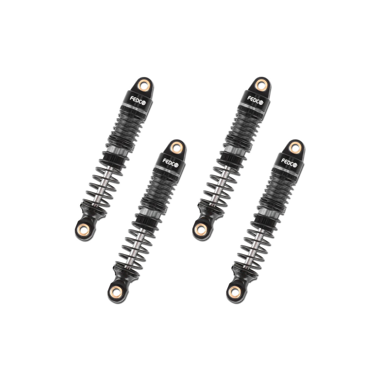 FEDCO DSS18 Shocks 59MM Dual Spring Oil-Filled Shock Absorber CNC Long Threaded Oil Damper For TRX4M Upgrades 1/18 RC Crawler