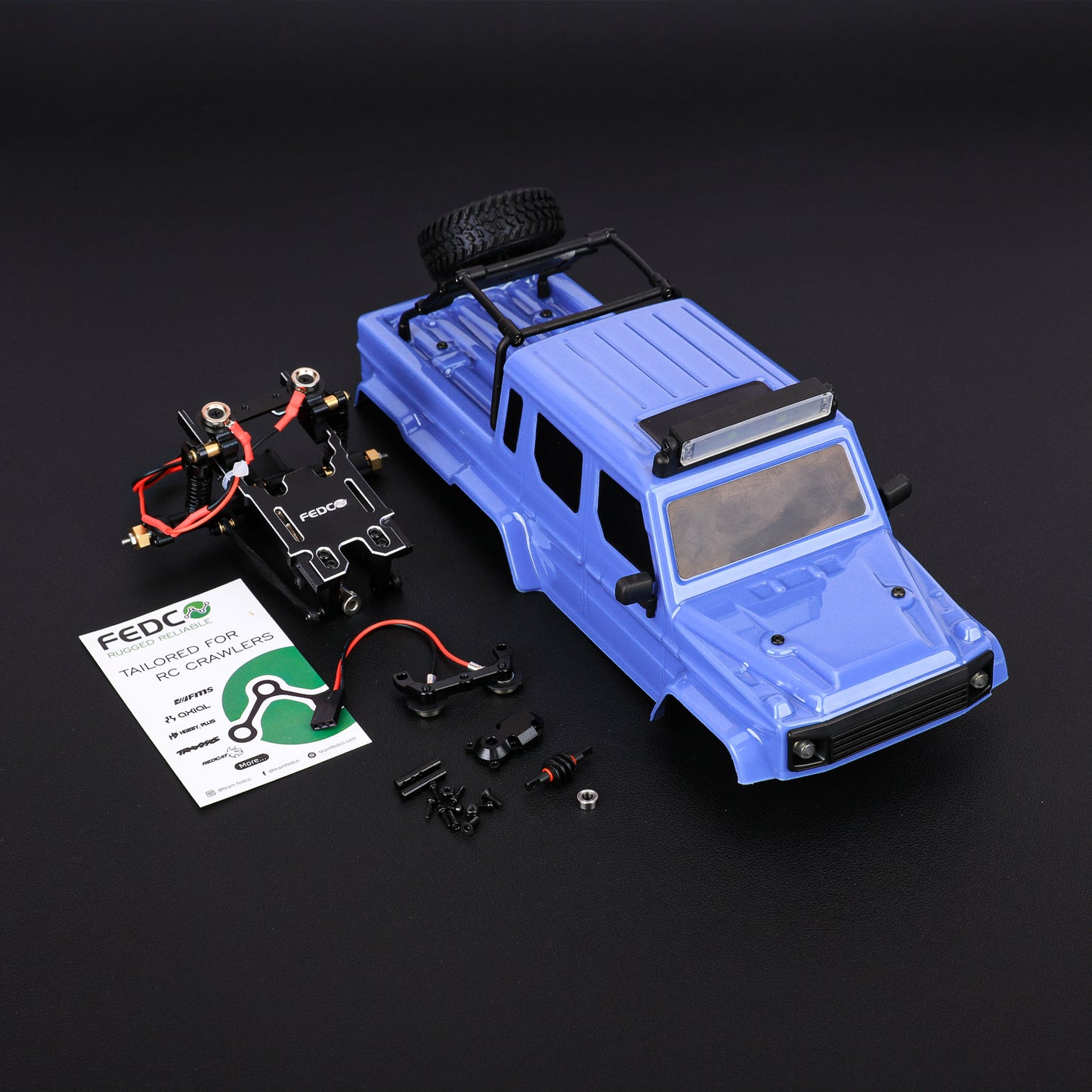 FEDCO SCX24 Half Truck Hard Body Shell 6×6 Kit for Axial SCX24 Upgrades 1/24 RC Crawler