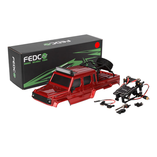 FEDCO SCX24 Half Truck Hard Body Shell 6×6 Kit for Axial SCX24 Upgrades 1/24 RC Crawler
