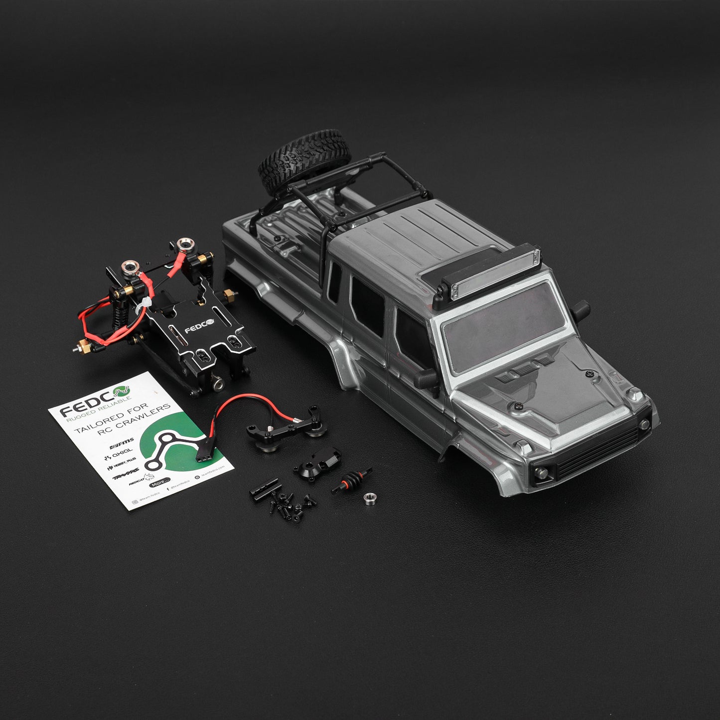 FEDCO SCX24 Half Truck Hard Body Shell 6×6 Kit for Axial SCX24 Upgrades 1/24 RC Crawler