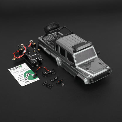 FEDCO SCX24 Half Truck Hard Body Shell 6×6 Kit for Axial SCX24 Upgrades 1/24 RC Crawler