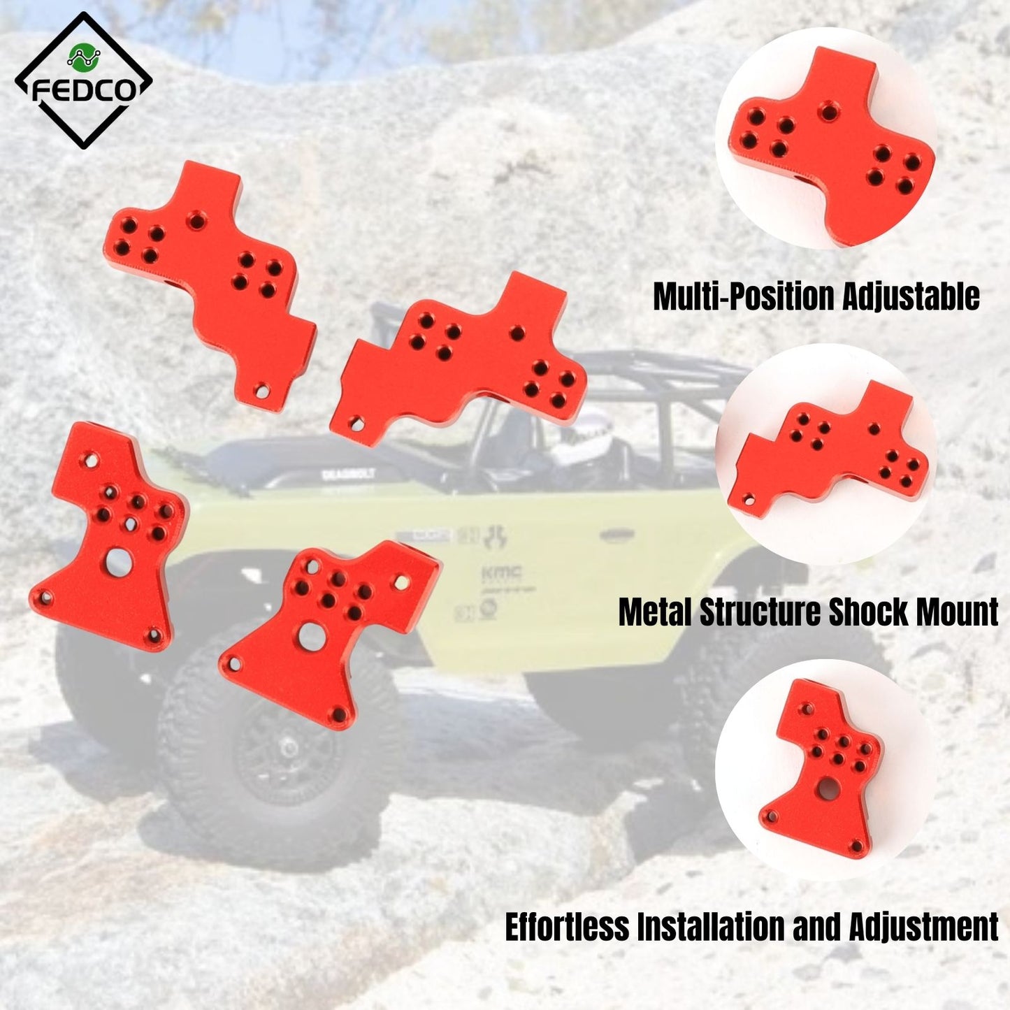 FEDCO SCX24 Shock Mount 1/24 RC Upgrades