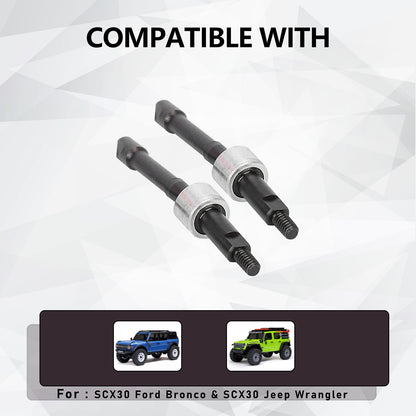 FEDCO SCX30 DriveShafts Steel CVD Drive Shaft Front Driveshaft for SCX30 Upgrades 1/30 RC Crawler