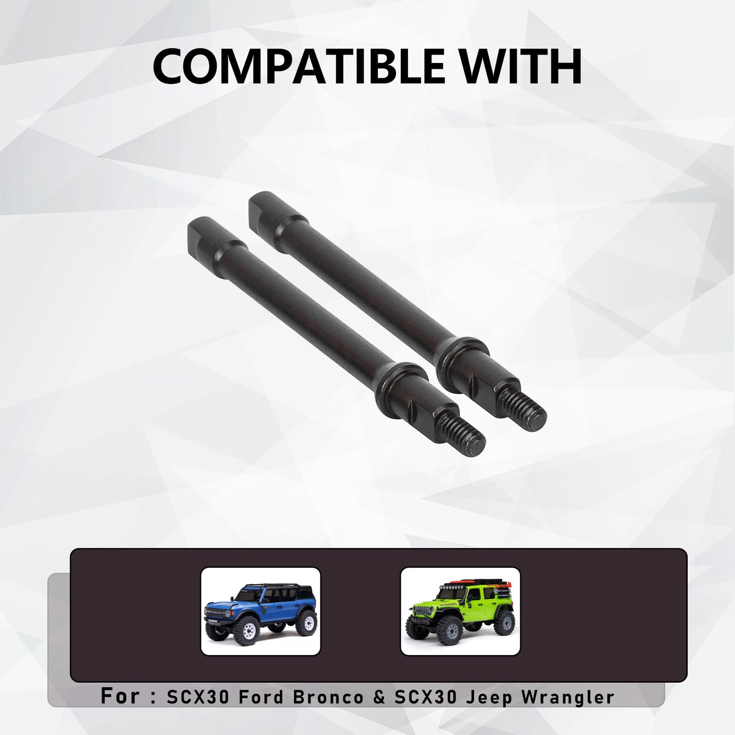FEDCO SCX30 DriveShafts Steel CVD Drive Shaft Rear Driveshaft for SCX30 Upgrades 1/30 RC Crawler