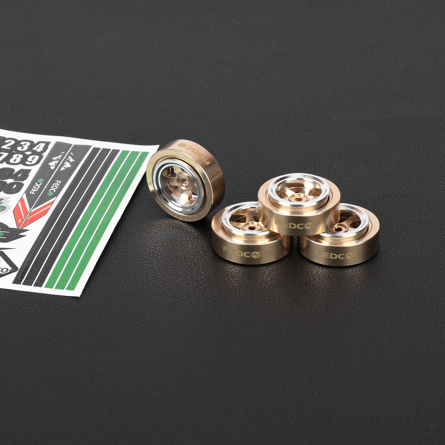 FEDCO SCX30 Wheels Brass Wheel Rims For SCX30 Upgrades 1/30 RC Crawler