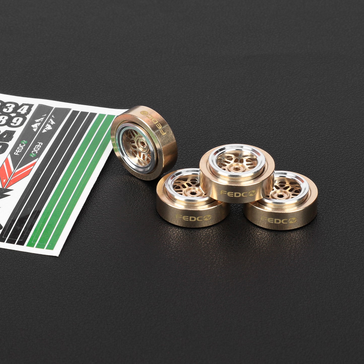 FEDCO SCX30 Wheels Brass Wheel Rims For SCX30 Upgrades 1/30 RC Crawler