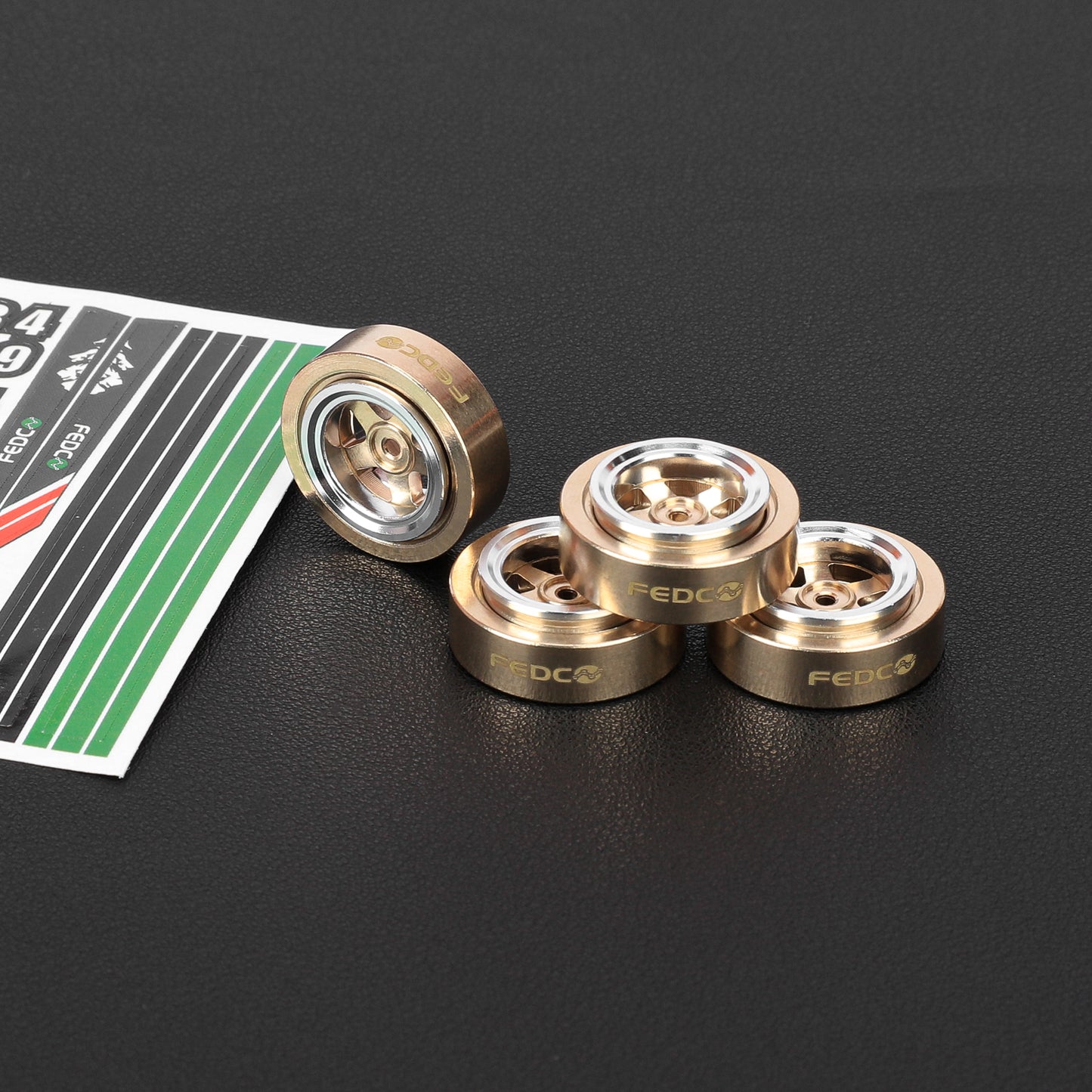 FEDCO SCX30 Wheels Brass Wheel Rims For SCX30 Upgrades 1/30 RC Crawler