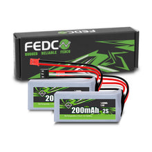 FEDCO SCX30 Battery 7.4V 200mAh 2S Lipo Battery Rechargeable RC Battery