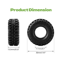 FEDCO SCX30 Tires High Grip Rubber 0.7'' Wheel Tires for SCX30 Upgrades