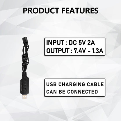 7.4V Lipos 2S 360mAh Rechargeable Mini Lithium Battery Fit for 1/24 1/18 RC Car RC Truck Power Airplane