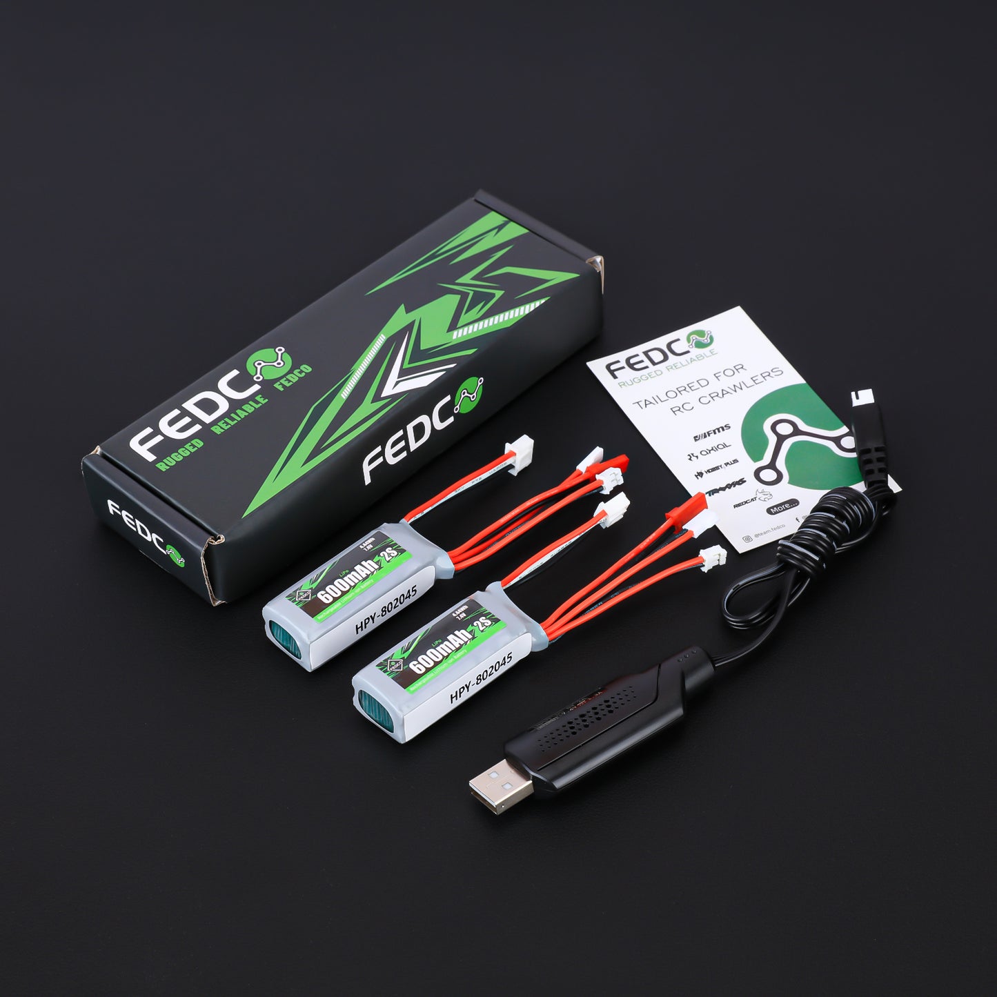 600mAh 7.4V Lipo Battery 2S Rechargeable RC Battery for 1/18 1/24 Scale RC Car Truck Drone Airplane