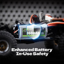 FEDCO SCX24 Battery 7.4V Lipos 2S 360mAh Rechargeable lipo Battery