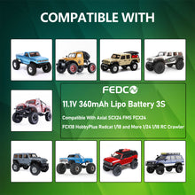 FEDCO 3S Lipo Battery 11.1V 360mAh Various Plugs Rechargeable RC Battery