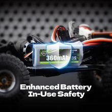 FEDCO 3S Lipo Battery 11.1V 360mAh Various Plugs Rechargeable RC Battery