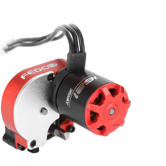 SCX24 Motor and Transmission with Hobbywing QUICRUN Outer-1621SL 3500KV Brushless Motor Upgrade for Axial SCX24 Upgrades 1/24 RC Crawler