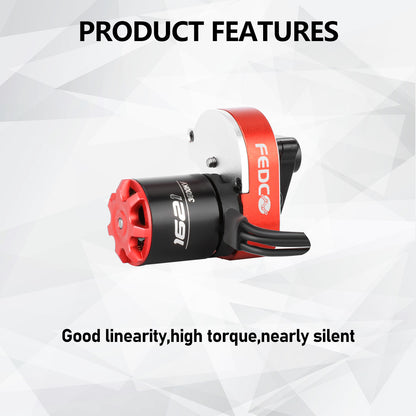 SCX24 Motor and Transmission with Hobbywing QUICRUN Outer-1621SL 3500KV Brushless Motor Upgrade for Axial SCX24 Upgrades 1/24 RC Crawler