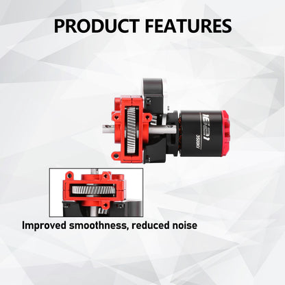 SCX24 Motor and Transmission with Hobbywing QUICRUN Outer-1621SL 3500KV Brushless Motor Upgrade for Axial SCX24 Upgrades 1/24 RC Crawler