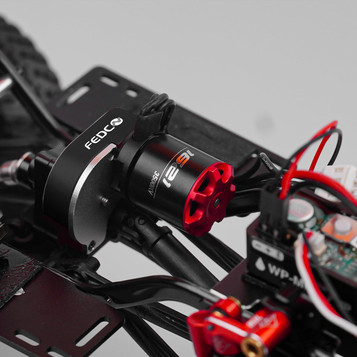 SCX24 Motor and Transmission with Hobbywing QUICRUN Outer-1621SL 3500KV Brushless Motor Upgrade for Axial SCX24 Upgrades 1/24 RC Crawler