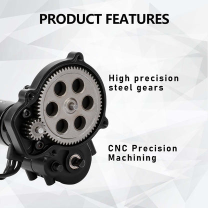 SCX24 Motor Upgrade 2-Speed Transmission with 3500KV Brushless Motor and ESC Combo with Transmission Mount,Side Plate,Shock Mount,Receiver Tray for SCX24 Upgrades 1/24 RC Crawler,RTR Version