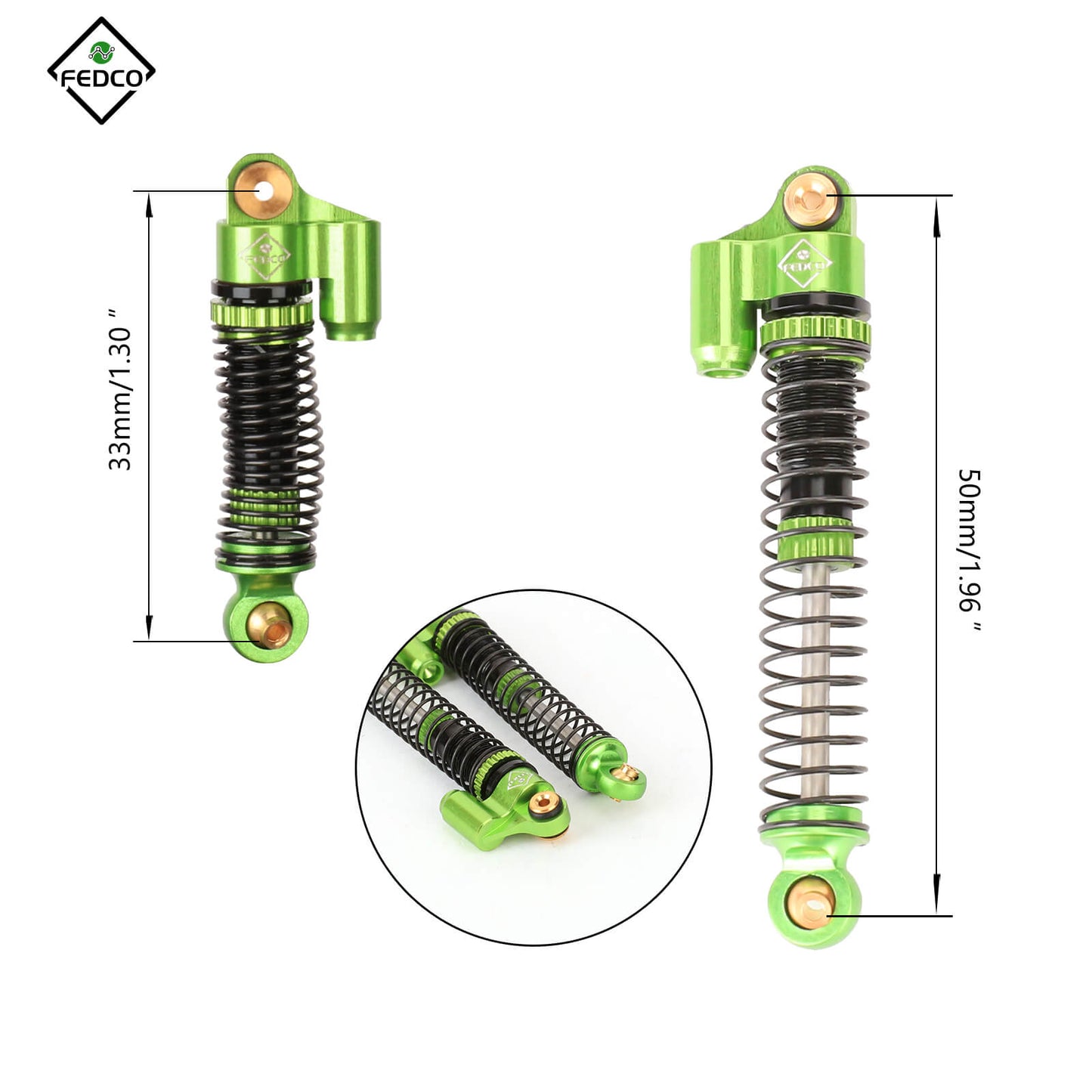 FEDCO AX24 57MM RC Shocks 1/24 Upgrade Parts - FEDCO