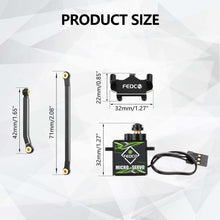 FEDCO CR18P Servo Upgrade for HobbyPlus Arktos Furitek CR18P Upgrades 1/18 RC Crawler - FEDCO