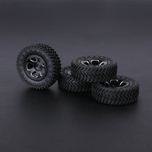 FEDCO FCX24 Wheels and Tires 1.0 Beadlock Wheels 50MM Soft Sticky Tires with Brass Counterweight Ring for FMS FCX24M FCX24 Upgrades 1/24 RC Crawler - FEDCO