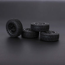FEDCO FCX24 Wheels and Tires 1.0 Beadlock Wheels 50MM Soft Sticky Tires with Brass Counterweight Ring for FMS FCX24M FCX24 Upgrades 1/24 RC Crawler - FEDCO