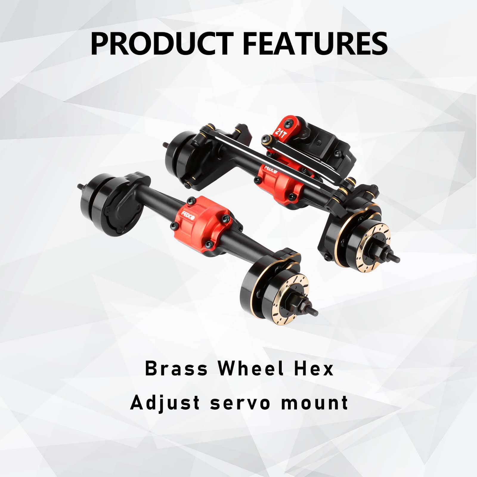 FEDCO HobbyPlus CR18P Portal Axles For HobbyPlus CR18P Furitek Upgrades 1/18 RC Crawler - FEDCO