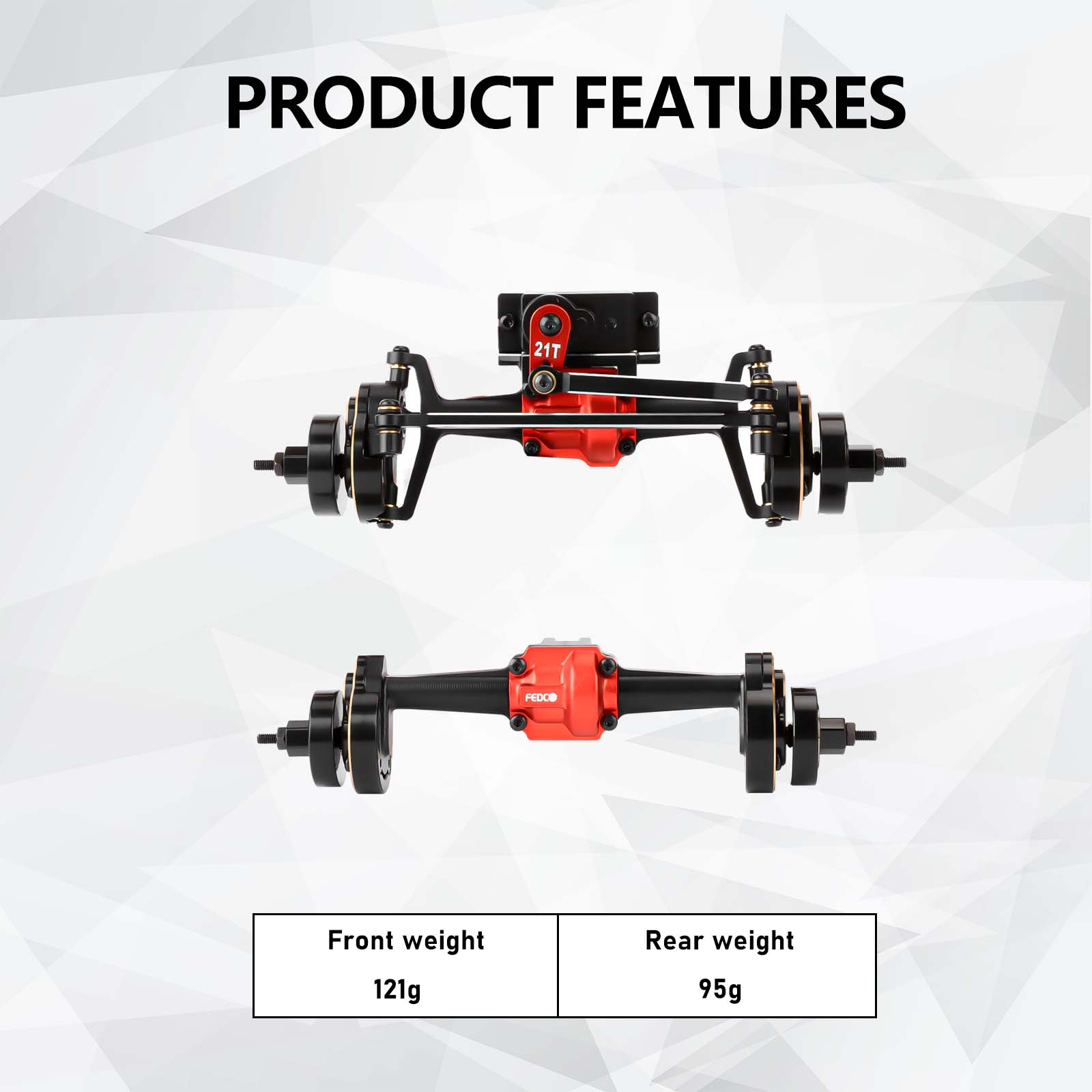 FEDCO HobbyPlus CR18P Portal Axles For HobbyPlus CR18P Furitek Upgrades 1/18 RC Crawler - FEDCO