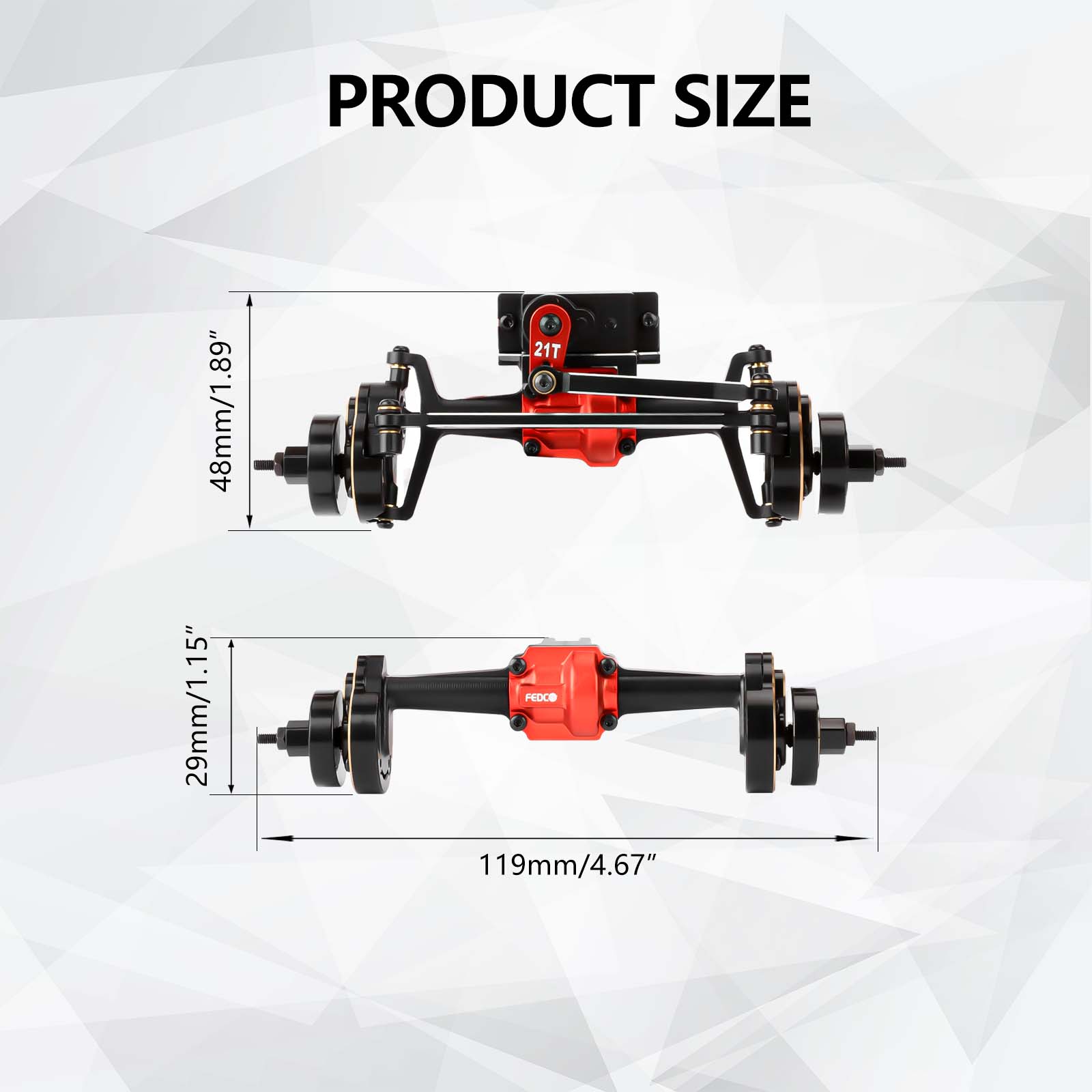 FEDCO HobbyPlus CR18P Portal Axles For HobbyPlus CR18P Furitek Upgrades 1/18 RC Crawler - FEDCO