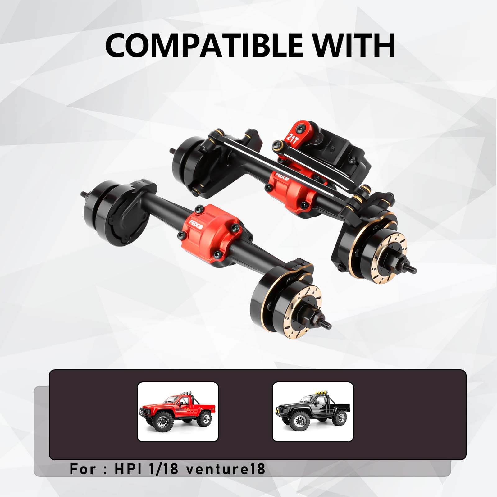 FEDCO HobbyPlus CR18P Portal Axles For HobbyPlus CR18P Furitek Upgrades 1/18 RC Crawler - FEDCO