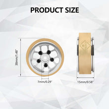 FEDCO HobbyPlus CR18P Wheels 1.3 Beadlock Wheel Rims 1.2 Inch Aluminum With Brass Counterweight For HobbyPlus Arktos 6x6 CR18P upgrades 1/18 RC Crawler - FEDCO