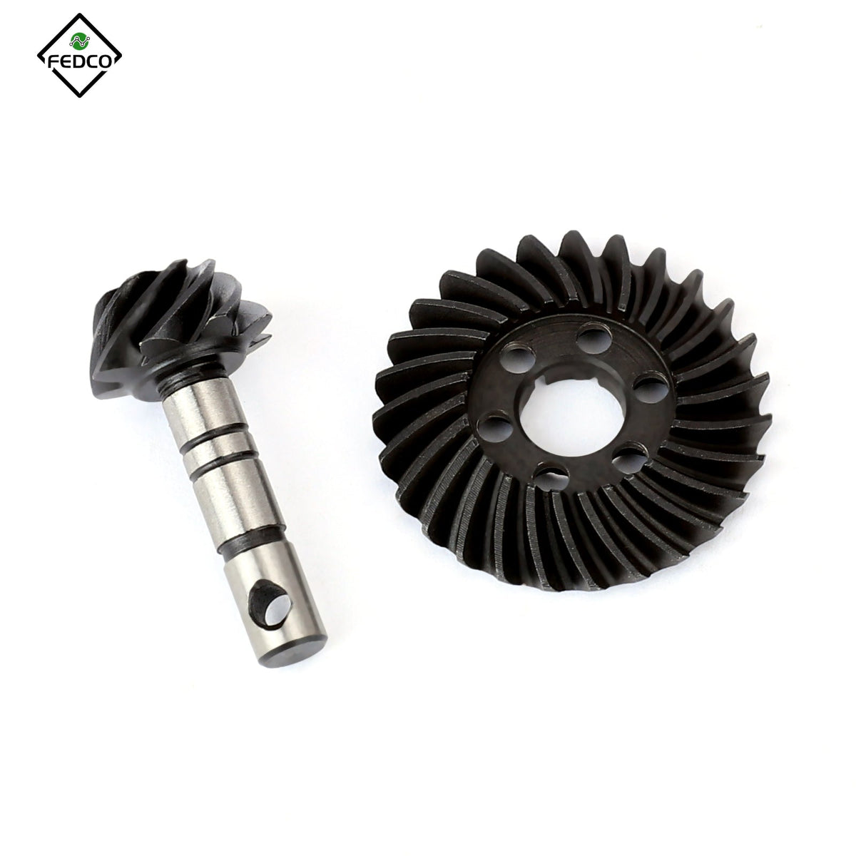 FEDCO SCX10 Gears 30T/8T 27T/8T Overdrive Steel Helical Gears 6 Bolt Heavy Duty Gear with Bevel Gear Set for Axial SCX10III SCX10 Pro Upgrade Parts 1/10 RC Crawler - FEDCO