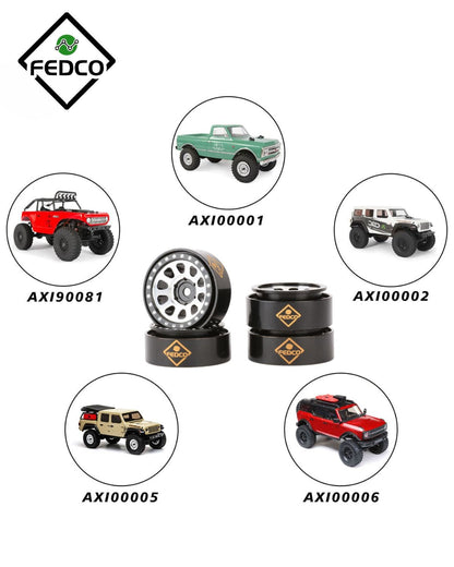 FEDCO SCX24 1.0 Beadlock Wheels 1/24 RC Upgrades - FEDCO