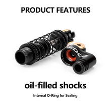 FEDCO SCX24 38mm Oil - Filled Shocks - CNC Aluminum Threaded Shock Absorber For Axial SCX24 Upgrade Parts 1/24 RC Crawlers - FEDCO