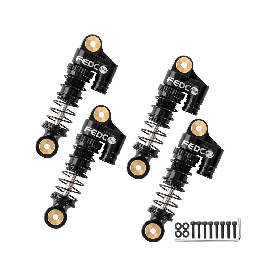 FEDCO SCX24 38mm Oil - Filled Shocks - CNC Aluminum Threaded Shock Absorber For Axial SCX24 Upgrade Parts 1/24 RC Crawlers - FEDCO