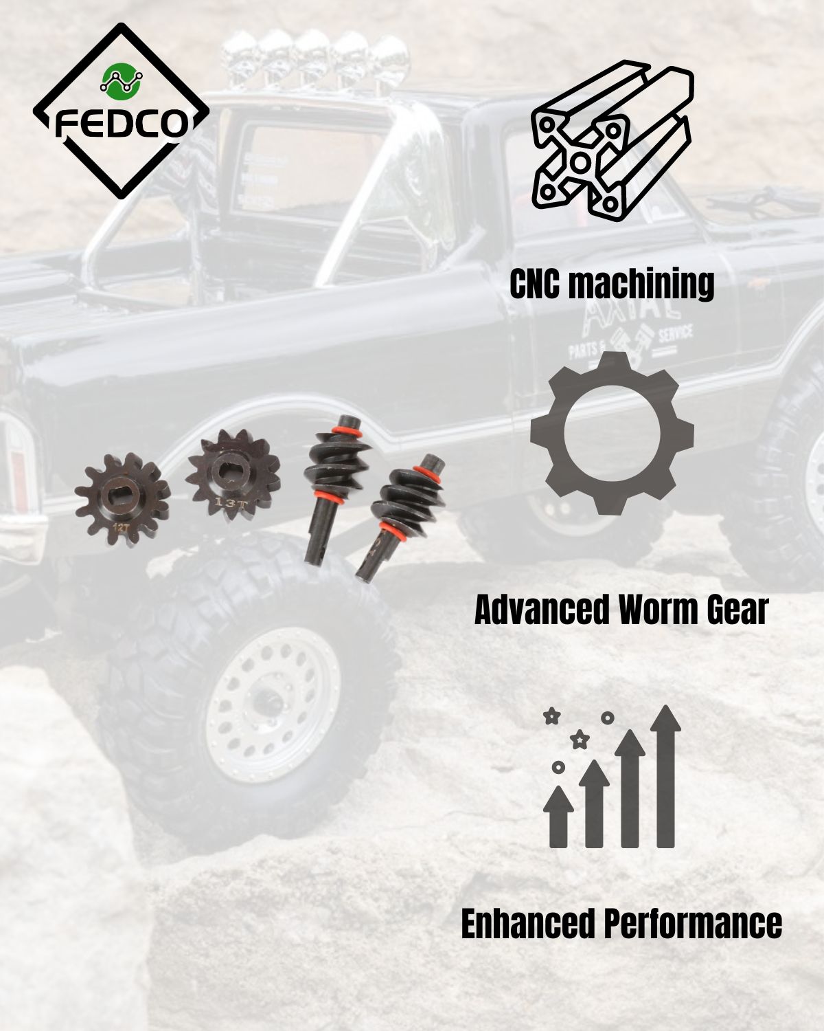 FEDCO SCX24 Differential Axle Gears Upgrades - FEDCO