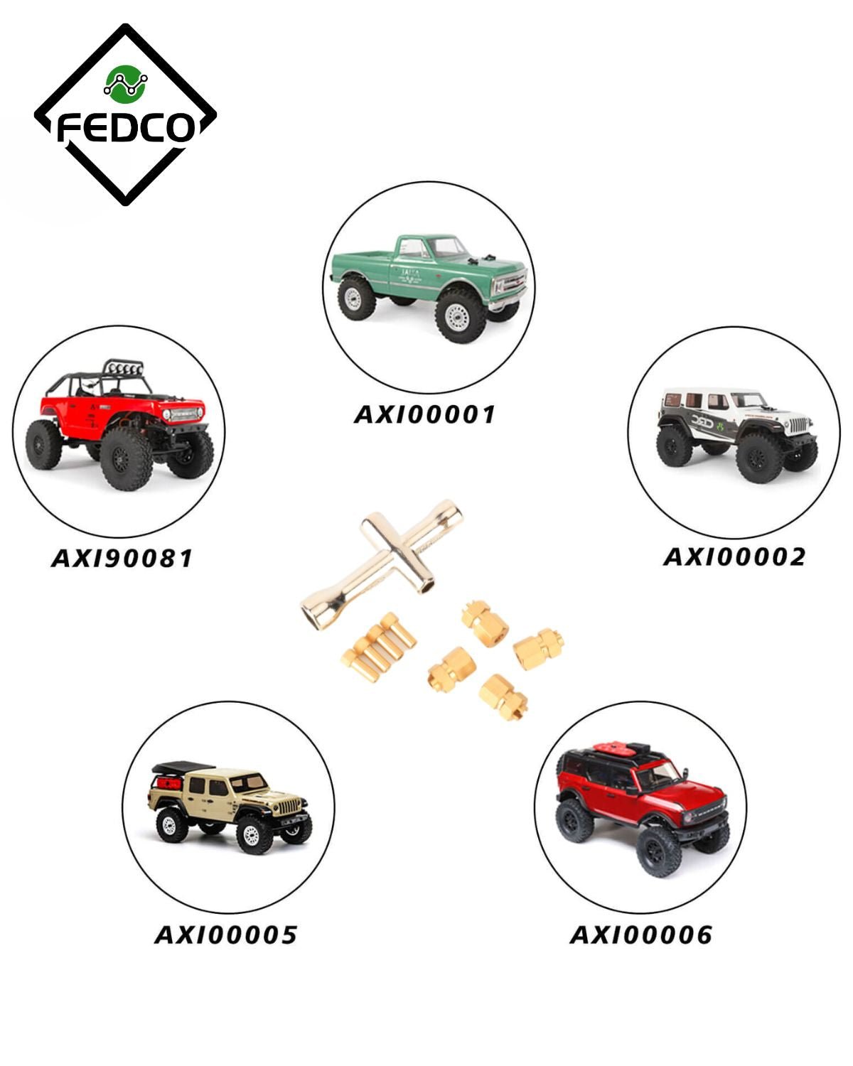 FEDCO SCX24 Hex Extension 1/24 Upgrade Parts - FEDCO