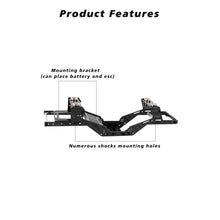 FEDCO SCX24 LCG Chassis Body Shell RC Carbon Fibre Chassis Frame Body Shell Kit for Axial SCX24 C10 JLU Bronco Base Camp GX470 Upgrade Parts 1/24 RC Crawler - FEDCO