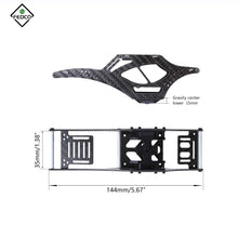FEDCO SCX24 LCG Chassis Carbon Fiber Chassis Frame Kit for Axial SCX24 Upgrade Parts 1/24 RC Crawler - FEDCO