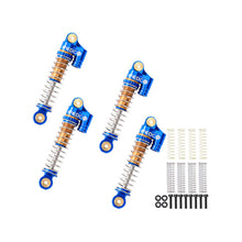 FEDCO SCX24 Oil - Filled Shocks 47mm Long Travel Shock Absorber, CNC Aluminum Threaded Oil Damper with Dual Spring & Brass Ball Head for Axial SCX24 Upgrades 1/24 RC Crawler - FEDCO